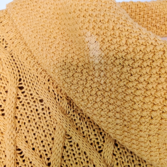 Jeanne Pierre Yellow Knit Sweater Dress M - Picture 7 of 12